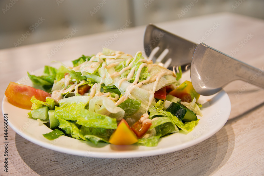 garden salad in cream base sauce garden salad in cream base sauce