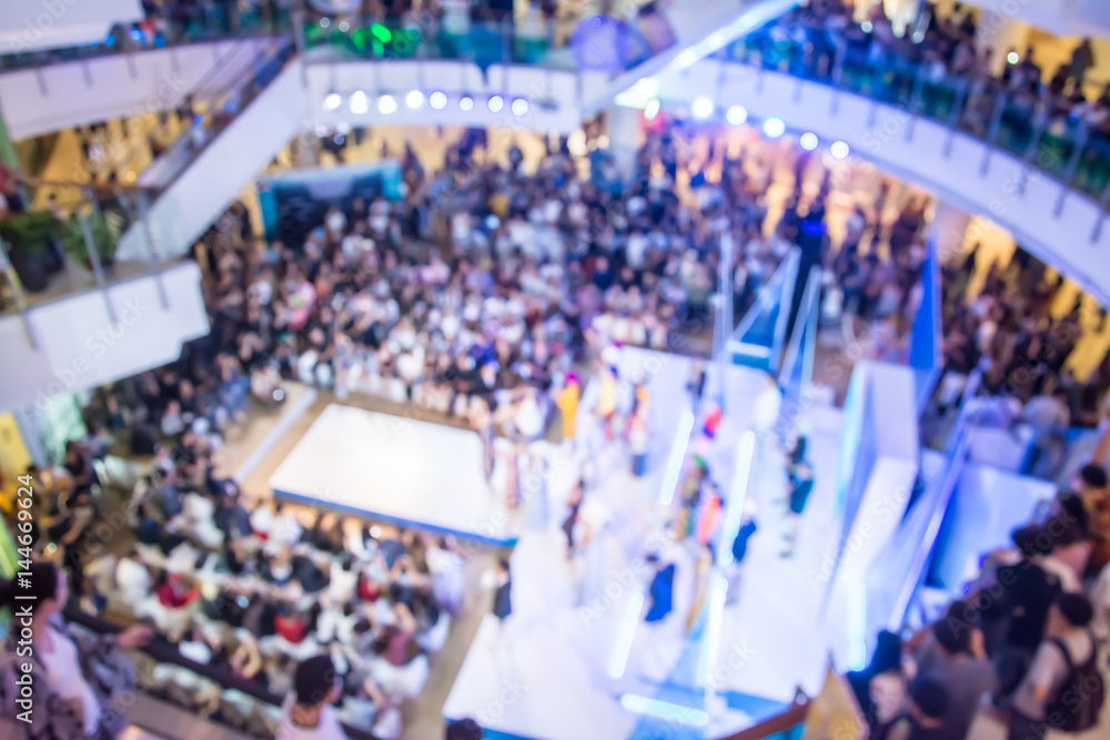  blur image  of  fashion runway out of focus