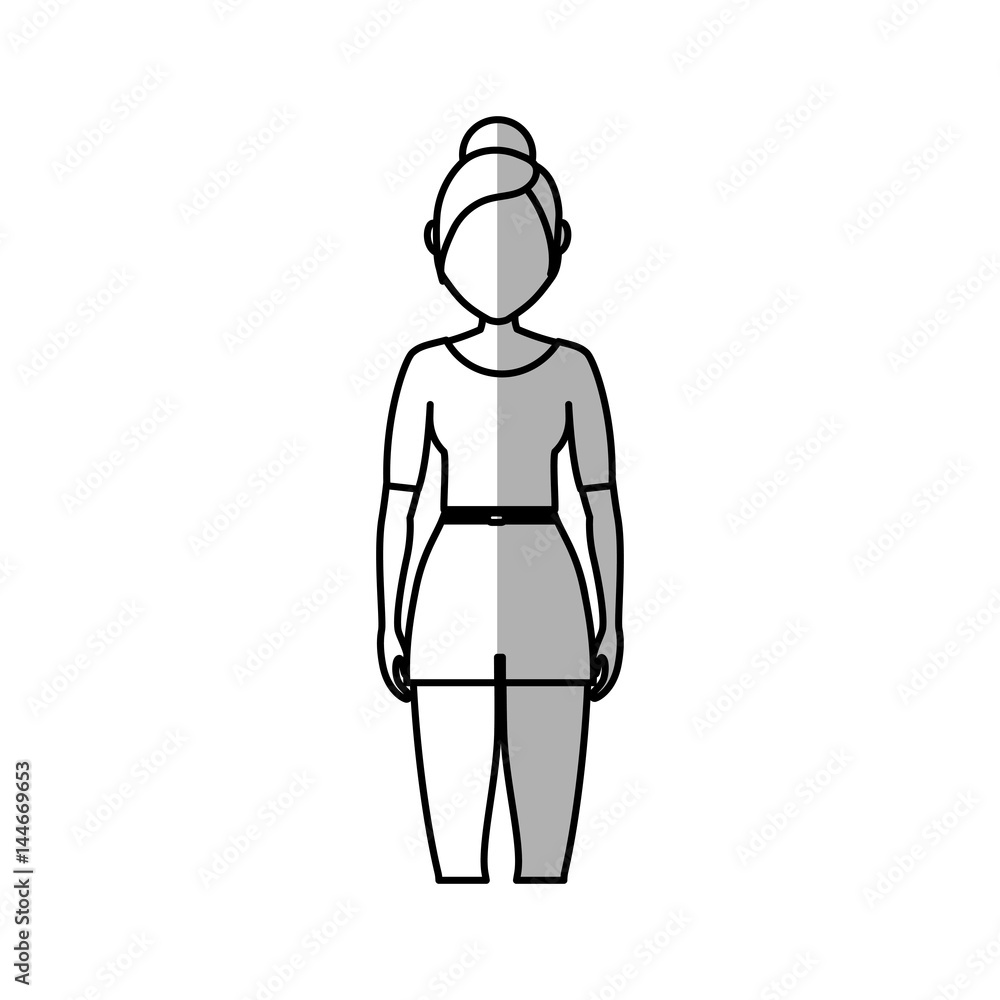 woman standing cartoon icon over white background. vector illustration woman standing cartoon icon over white background. vector illustration
