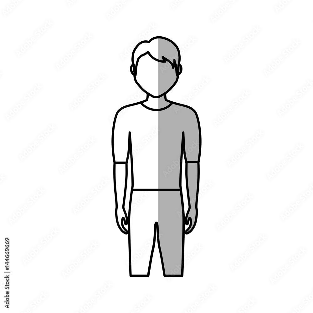 man standing cartoon icon over white background. vector illustration man standing cartoon icon over white background. vector illustration