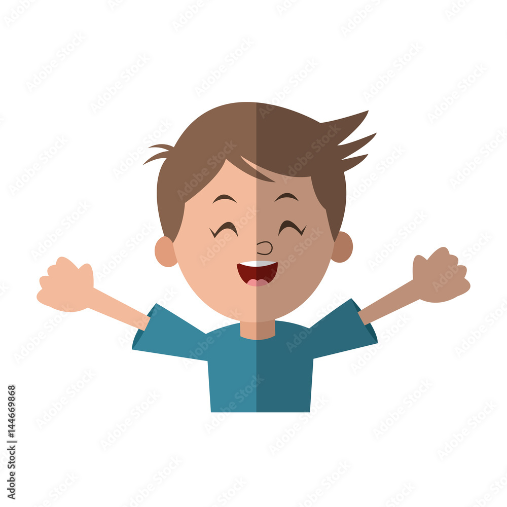 Boy cartoon icon. Kid childhood little and people theme. Isolated design. Vector illustration Boy cartoon icon. Kid childhood little and people theme. Isolated design. Vector illustration
