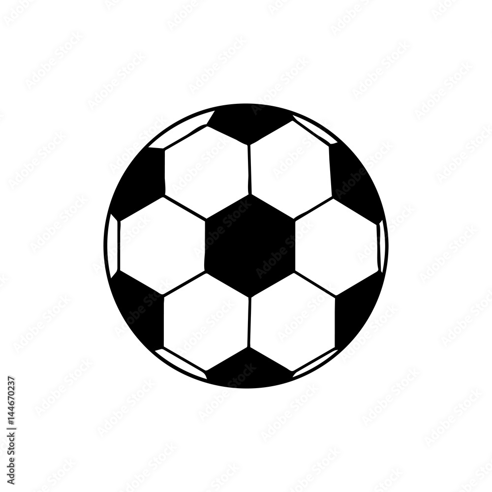 black silhouette soccer ball element sport vector illustration black silhouette soccer ball element sport vector illustration