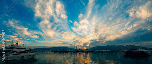 Yacht Porto Montenegro. Elite marina of Tivat in Montenegro