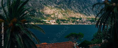 City Dobrota in the Bay of Kotor  Montenegro.