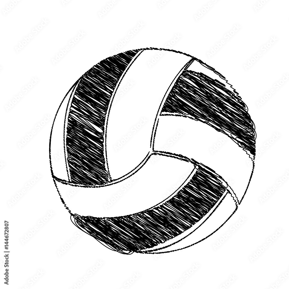 Volleyball Drawing - How To Draw A Volleyball Step By Step