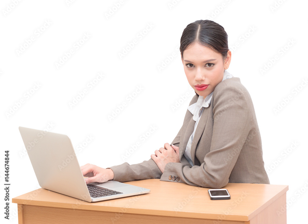 Businesswoman use of notebook. young woman used labtop. Businesswoman use of notebook. young woman used labtop.