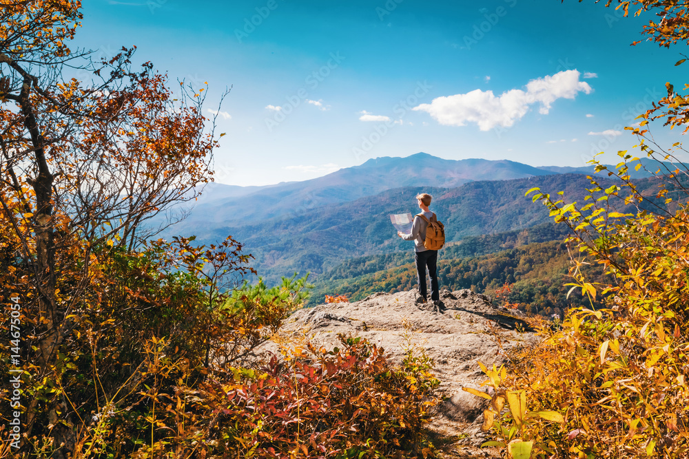 Man at the edge of a cliff