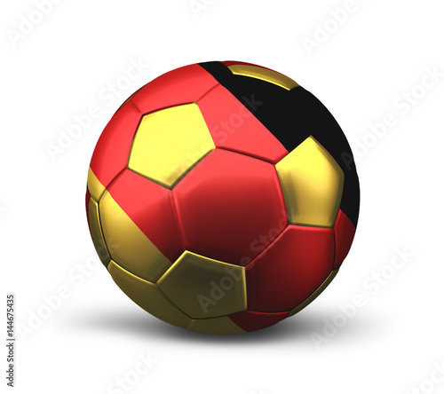Germany soccer football ball. 3d rendering