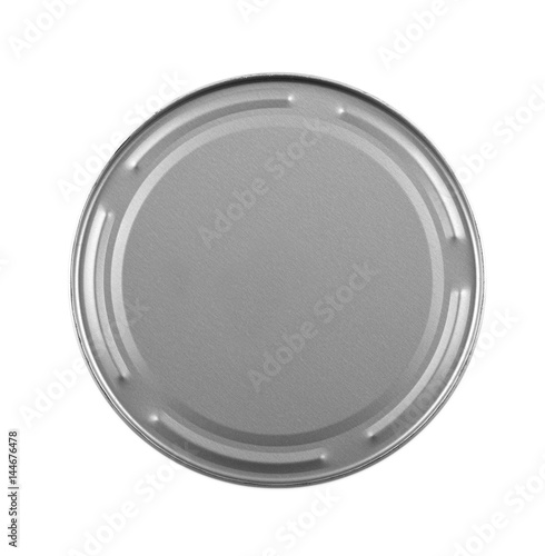 Gray metal closed pot cut out on white background.