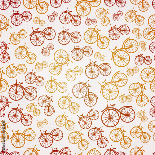 Seamless bicycles pattern. Stylish sporty print