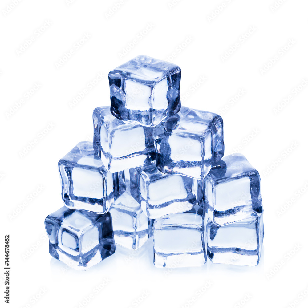 ice cubes isolated on a white background ice cubes isolated on a white background