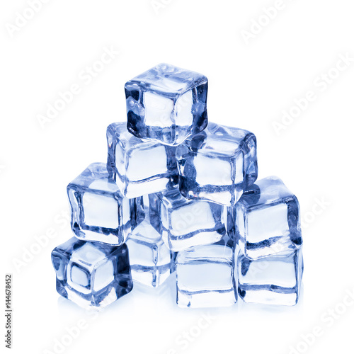 ice cubes isolated on a white background