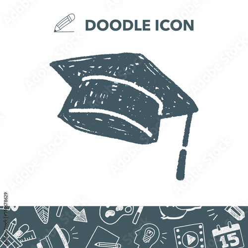 graduation hat doodle