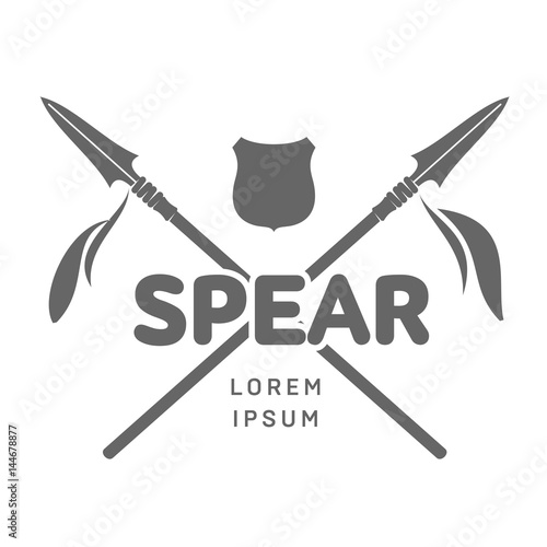 Abstract vector spear label