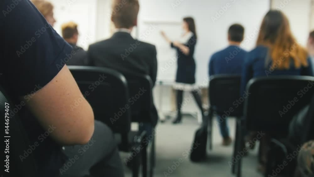 Performance - speaker female teaching at international conference, business concept Performance - speaker female teaching at international conference, business concept