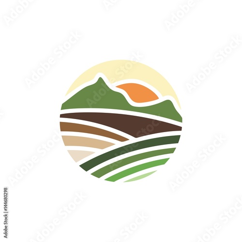 abstract icon green landscape
