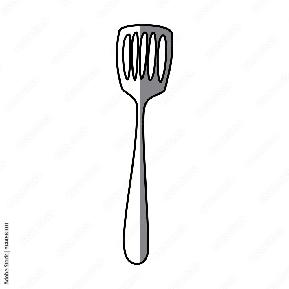 monochrome silhouette of frying spatula vector illustration monochrome silhouette of frying spatula vector illustration