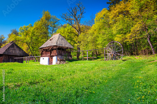 Traditional peasant house,Astra Ethnographic village museum, Sibiu, Romania, Europe