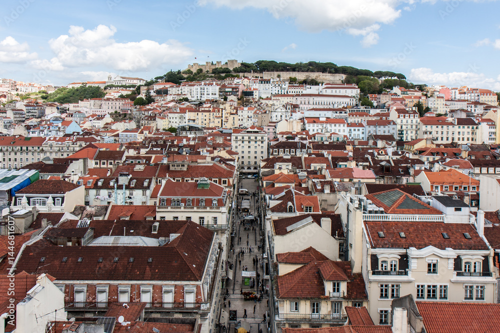 リスボンの町の眺め