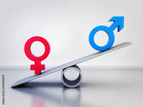 Принти на полотні Abstract equality of men and women