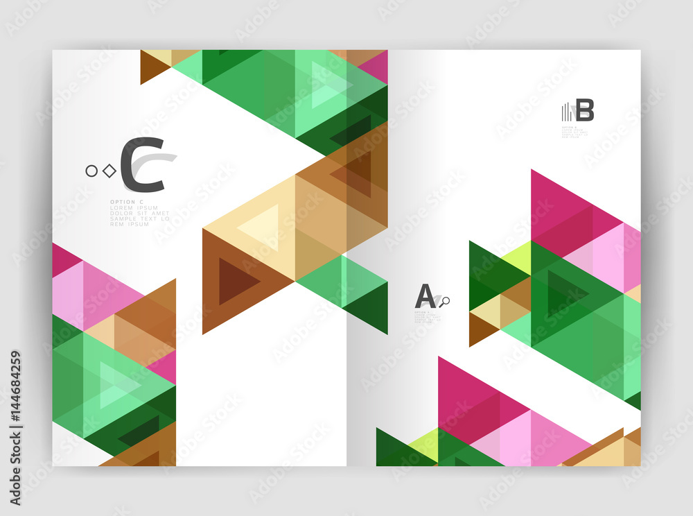 Modern triangle print template Modern triangle print template