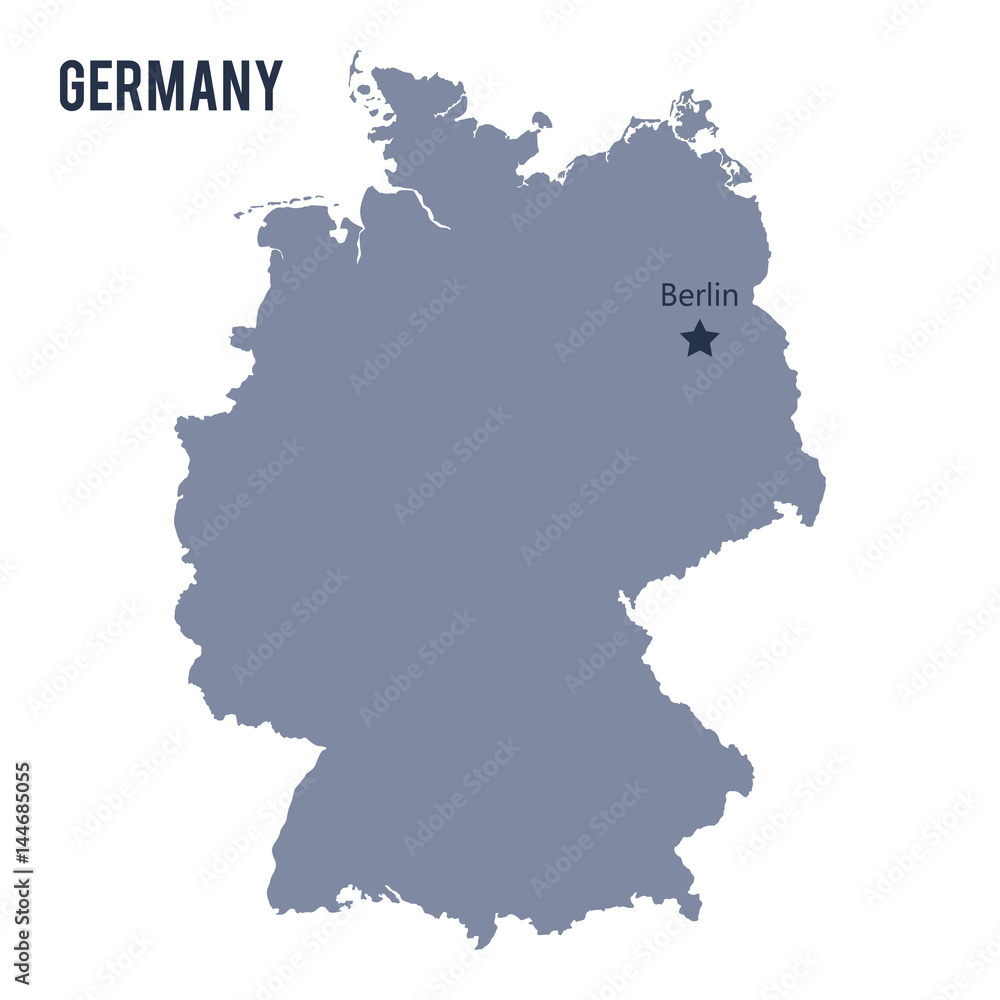 Vector map of Germany isolated on white background. Vector map of Germany isolated on white background.