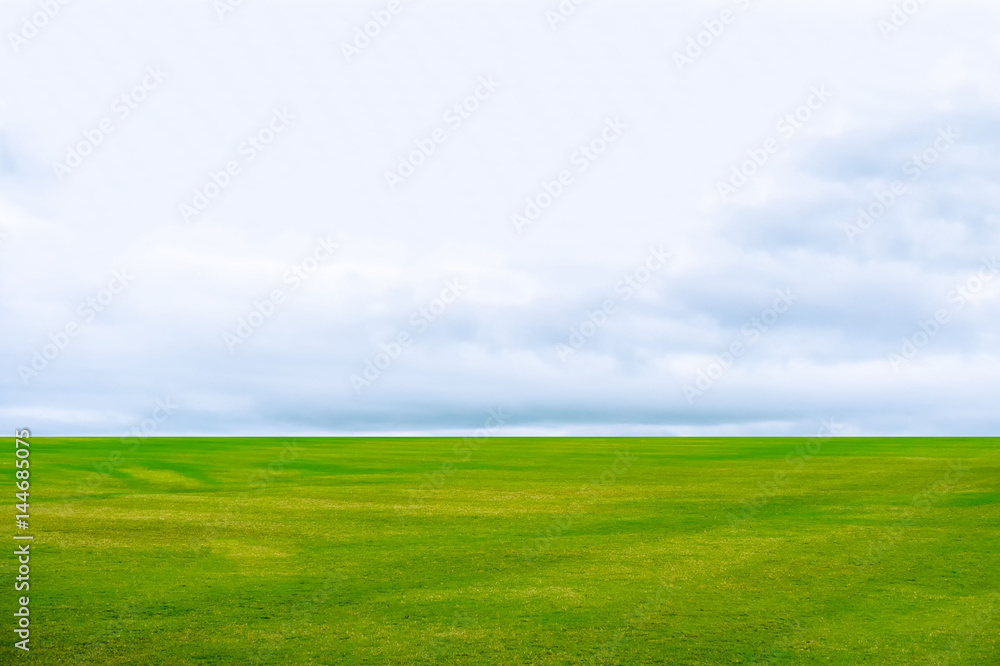 Green grass texture blue sky background with copy space. For lawn. Green grass texture blue sky background with copy space. For lawn.