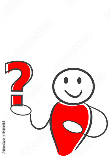 Strichmännchen mit Fragezeichen