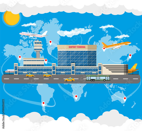 International airport concept.