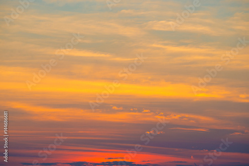 Beautiful sunset sky background. © newroadboy
