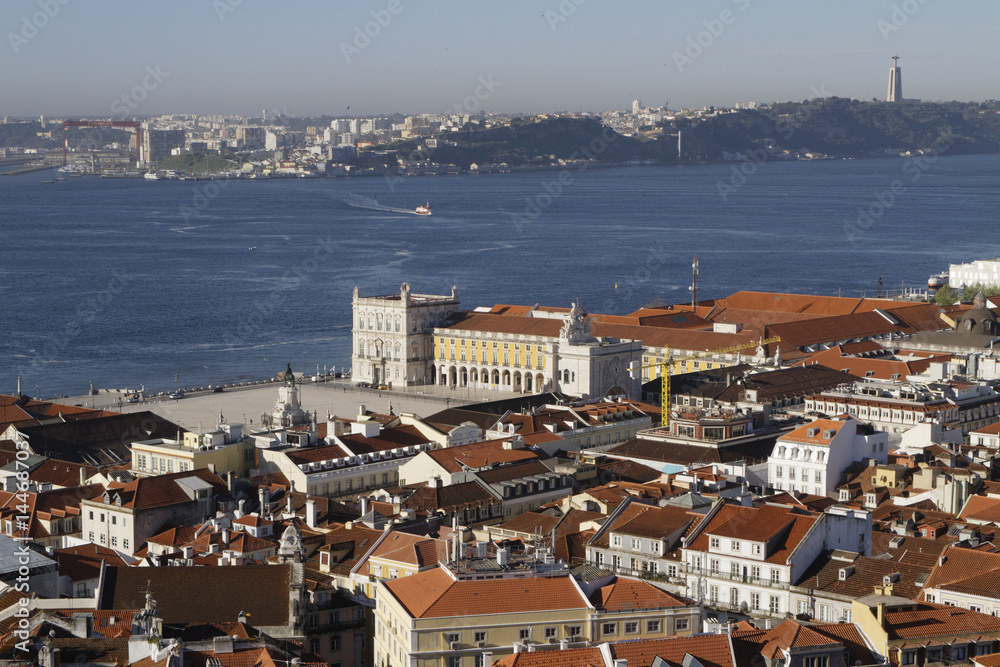 A general view of the city center of Lisbon from Saint George Castle