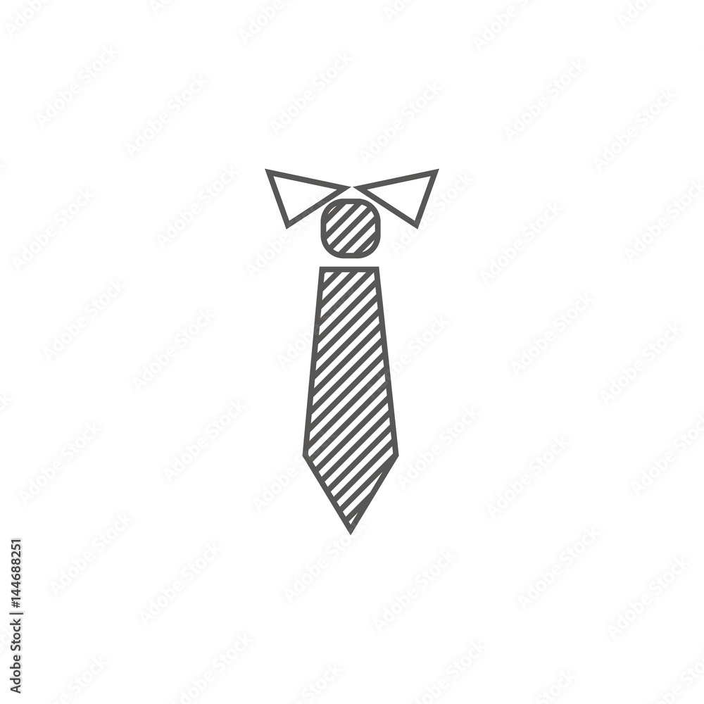 Business icon, management. Simple vector icon of a official tie. Line art style.
Business icon, management. Simple vector icon of a official tie. Line art style.