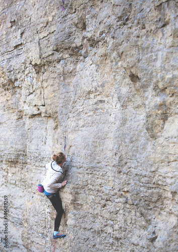 girl rock climber..