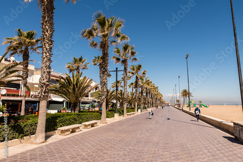 Palmen und Strand von Valencia photo
