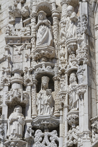 Statues on South portal of Jeronimos Monastery