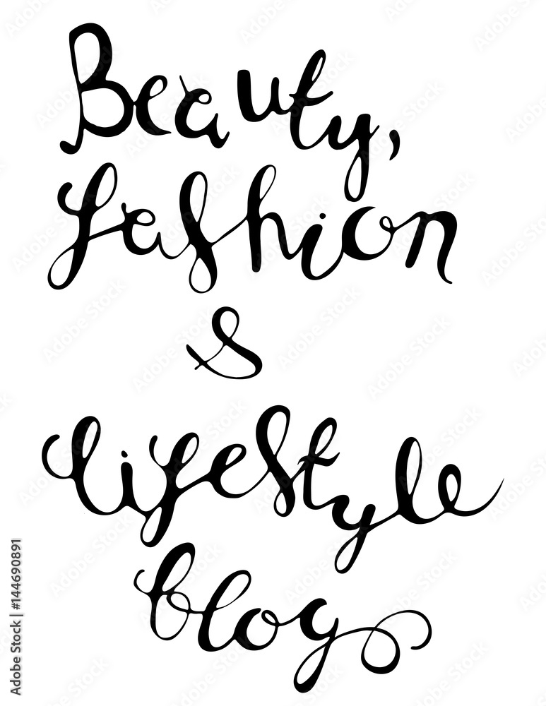 Fashion blog lettering. Fashion blog lettering.