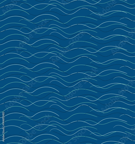 Abstract hand drawn waves pattern