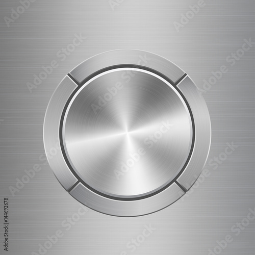 Template for audio control panel with buttons around main button