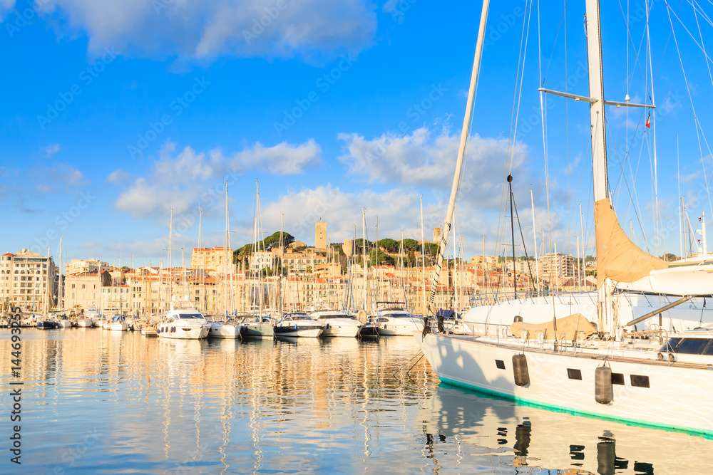 Harbor and marina at Cannes, France