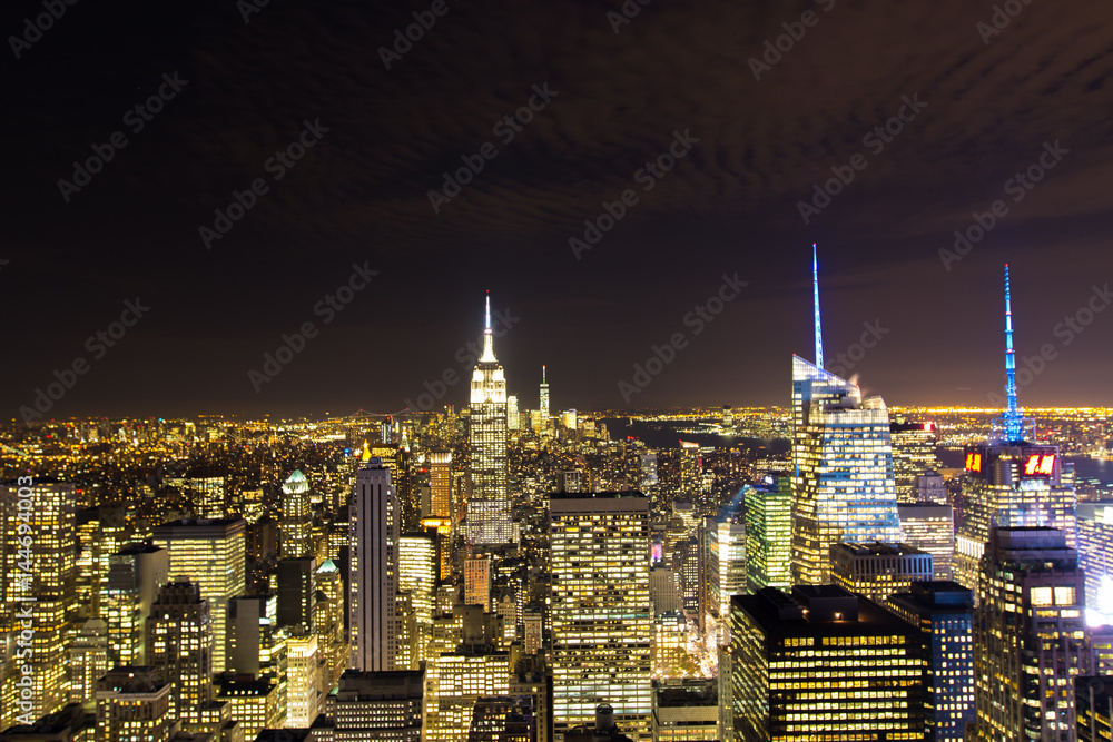 New York Night Skyline, USA