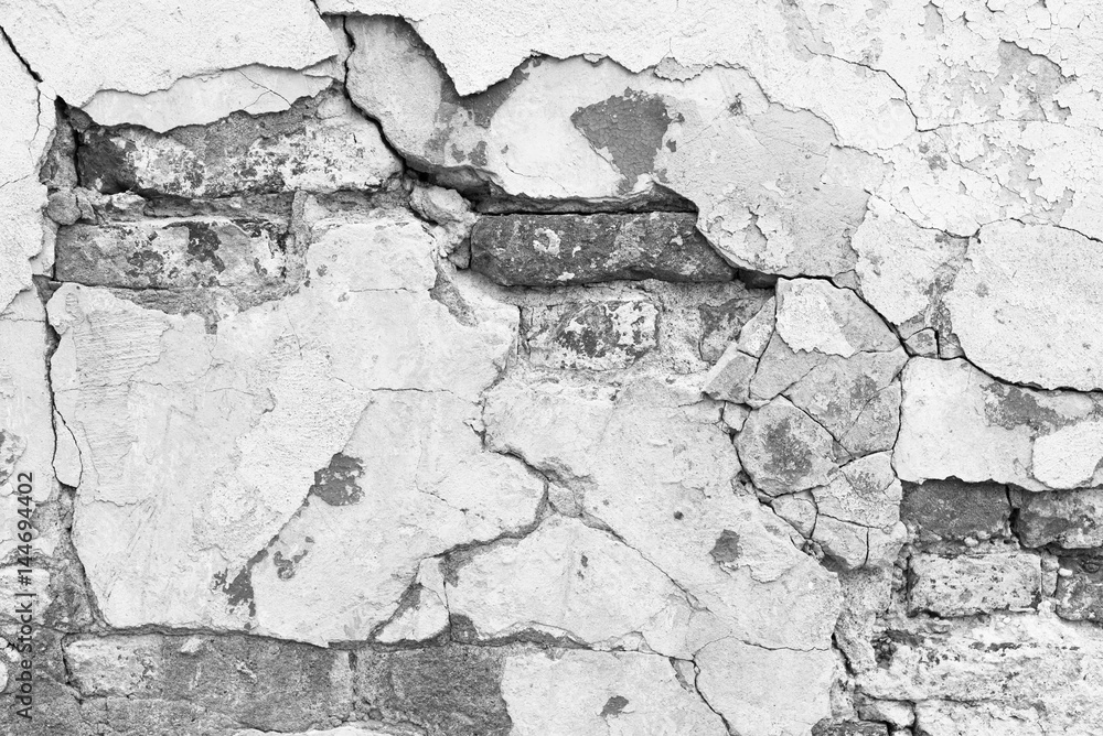 Obraz premium grunge white brick wall texture