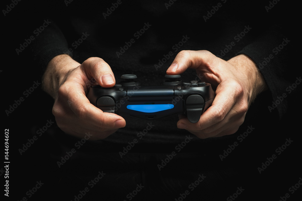 Gamepad in the hands Gamepad in the hands