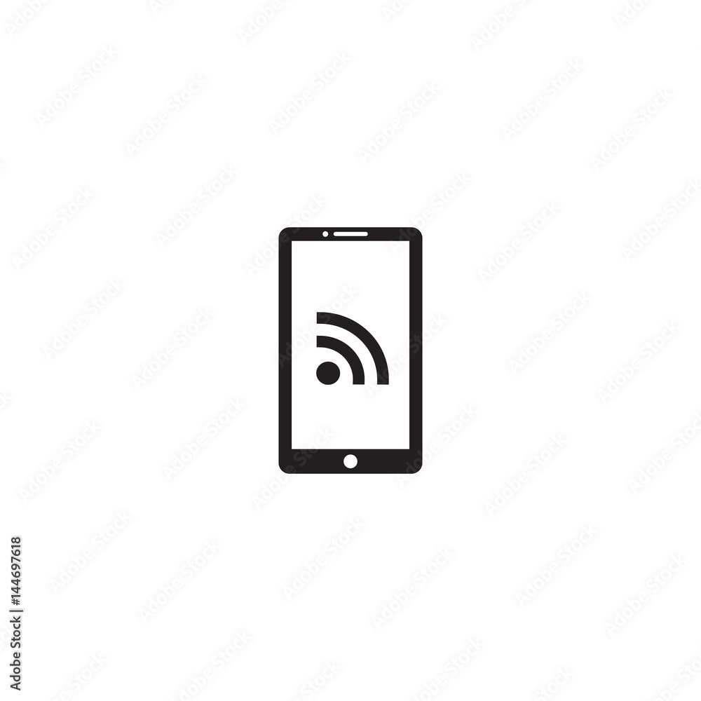 rss smartphone vector icon rss smartphone vector icon