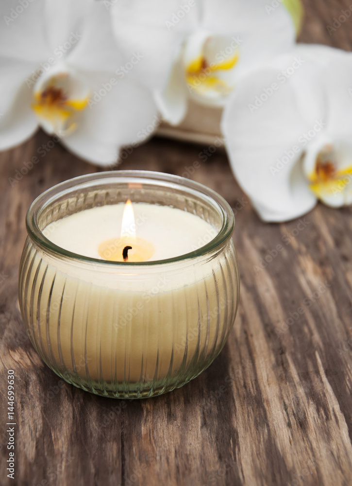 Spa products with orchids