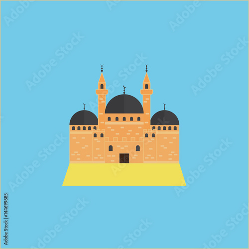 Mosque flat icon vector