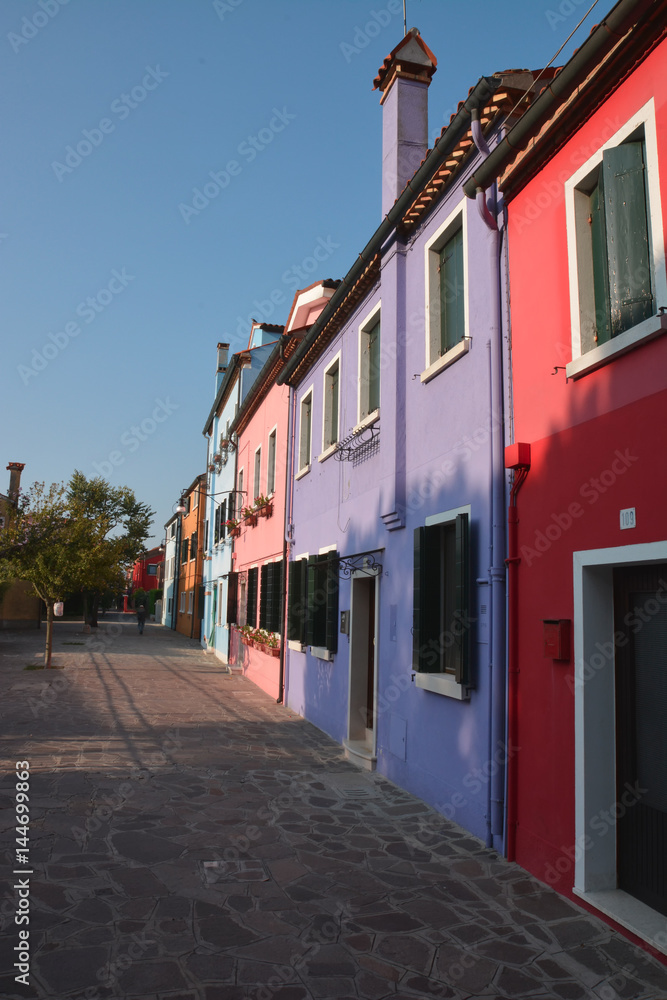 Coloured houses in Burano, Venezia