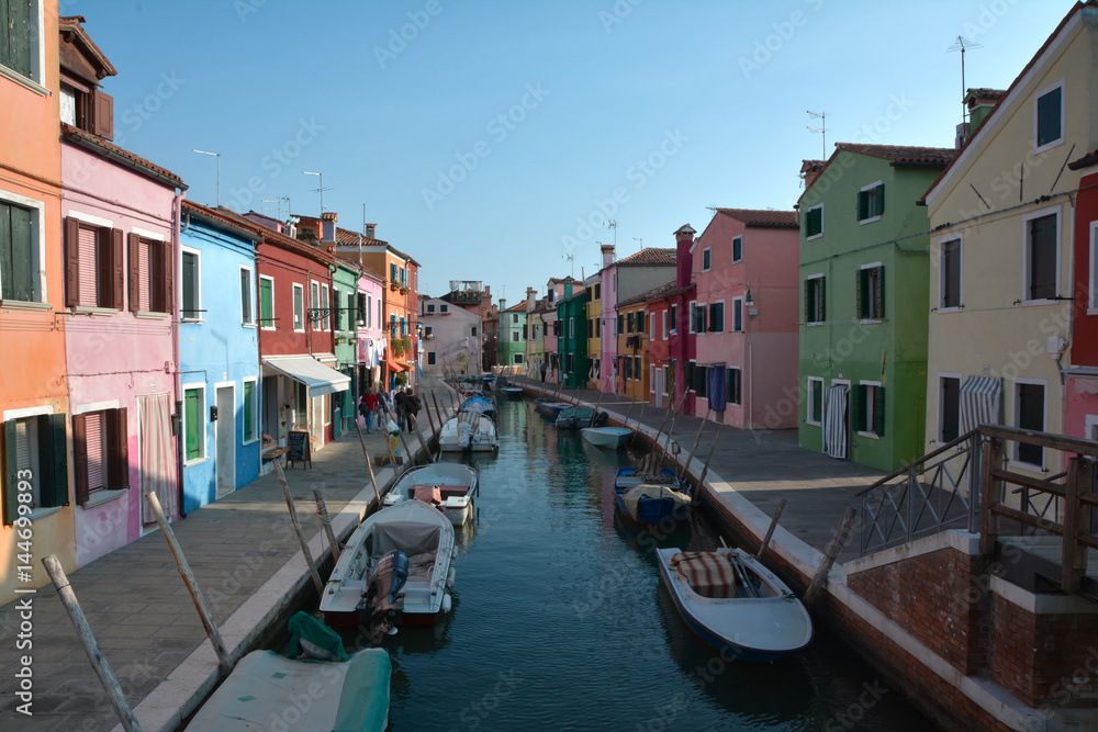 Coloured houses in Burano, Venezia
