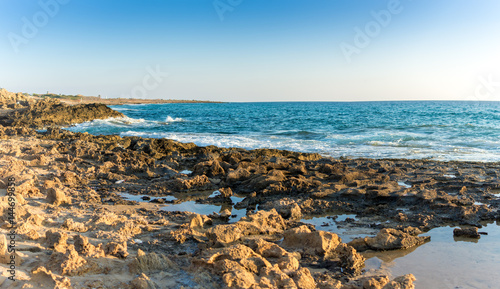 Rocky beach in Cyprus paphos photo