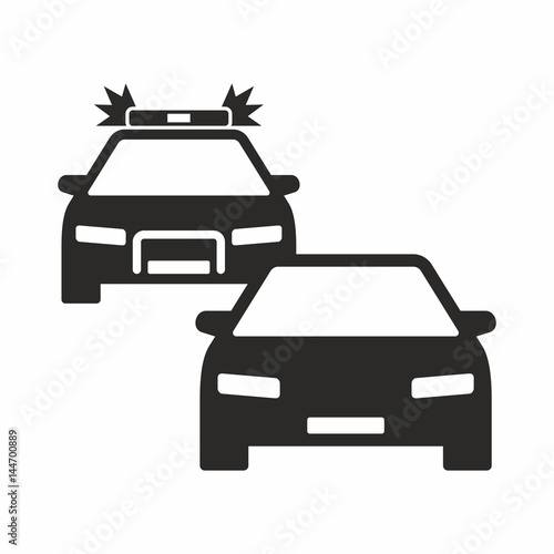 Car chase icon