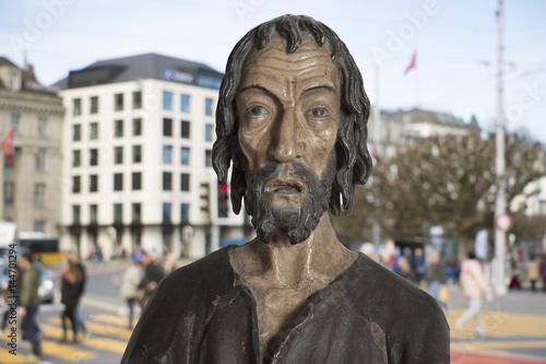 Niklaus von Flüe in Luzern (Fotomontage), Schweiz photo